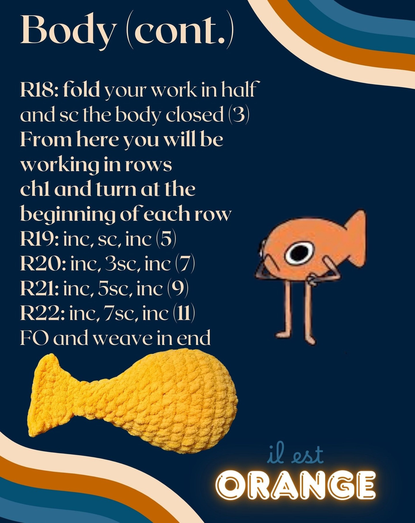 Le Poisson Steve Crochet Pattern Chart
