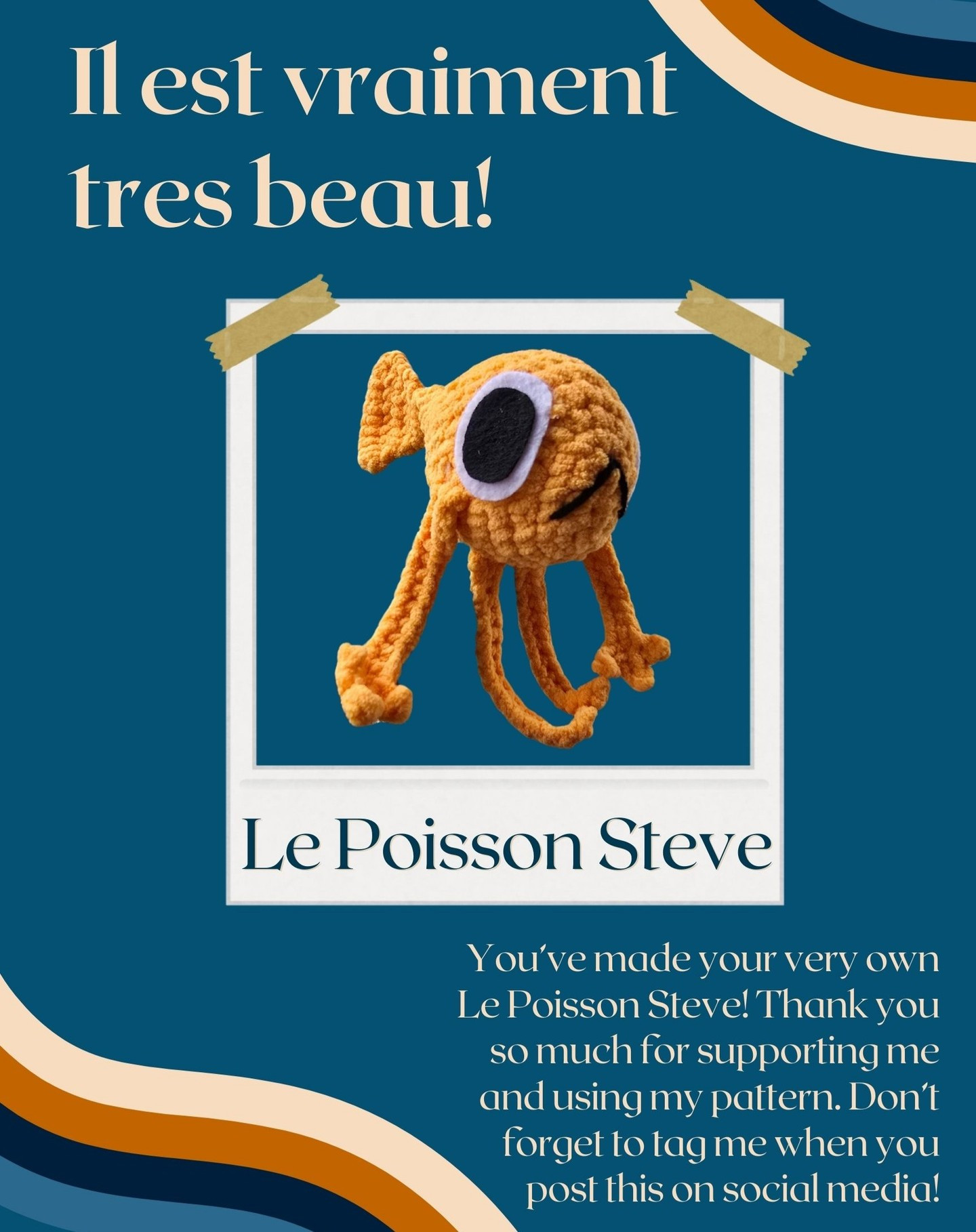 Le Poisson Steve Crochet Pattern Chart
