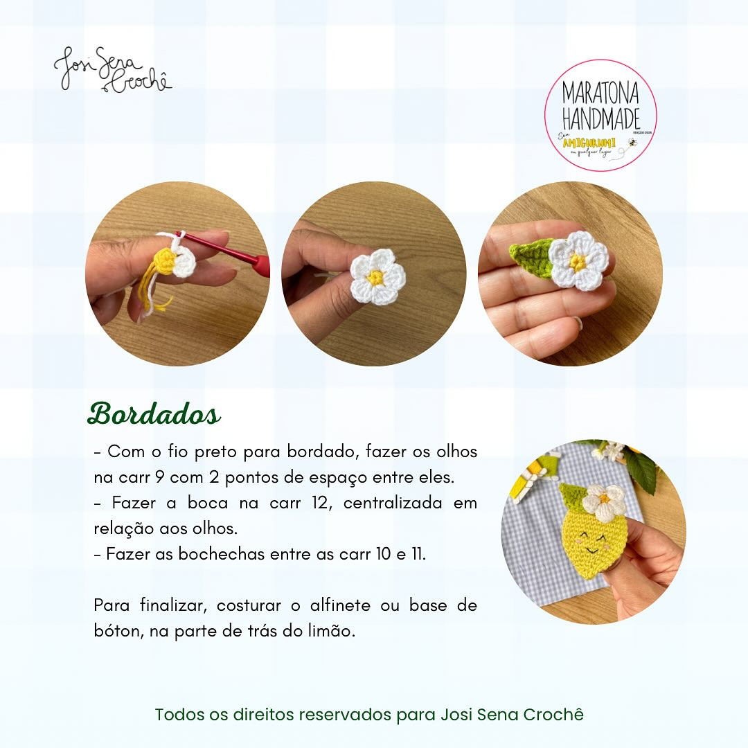 Limão Siciliano Amigurumi: Grátis Receita de Crochê