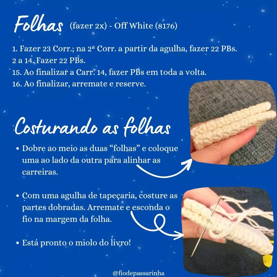 Livro de Crochê: Gráfico de Coração em Formato de Livro
