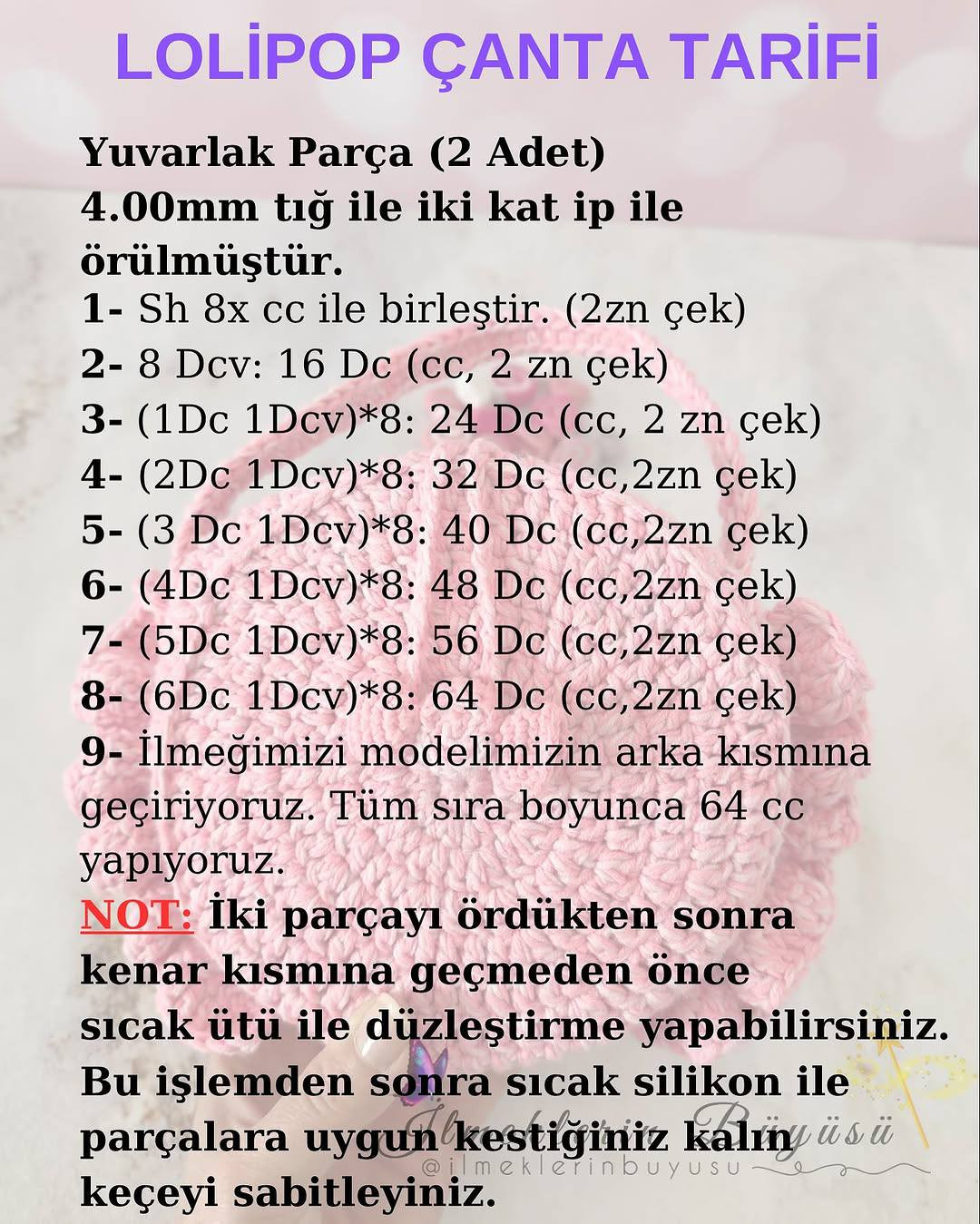 LOLLİPOP ÇANTA ÜCRETSİZ ÖRGÜ TARİFİ