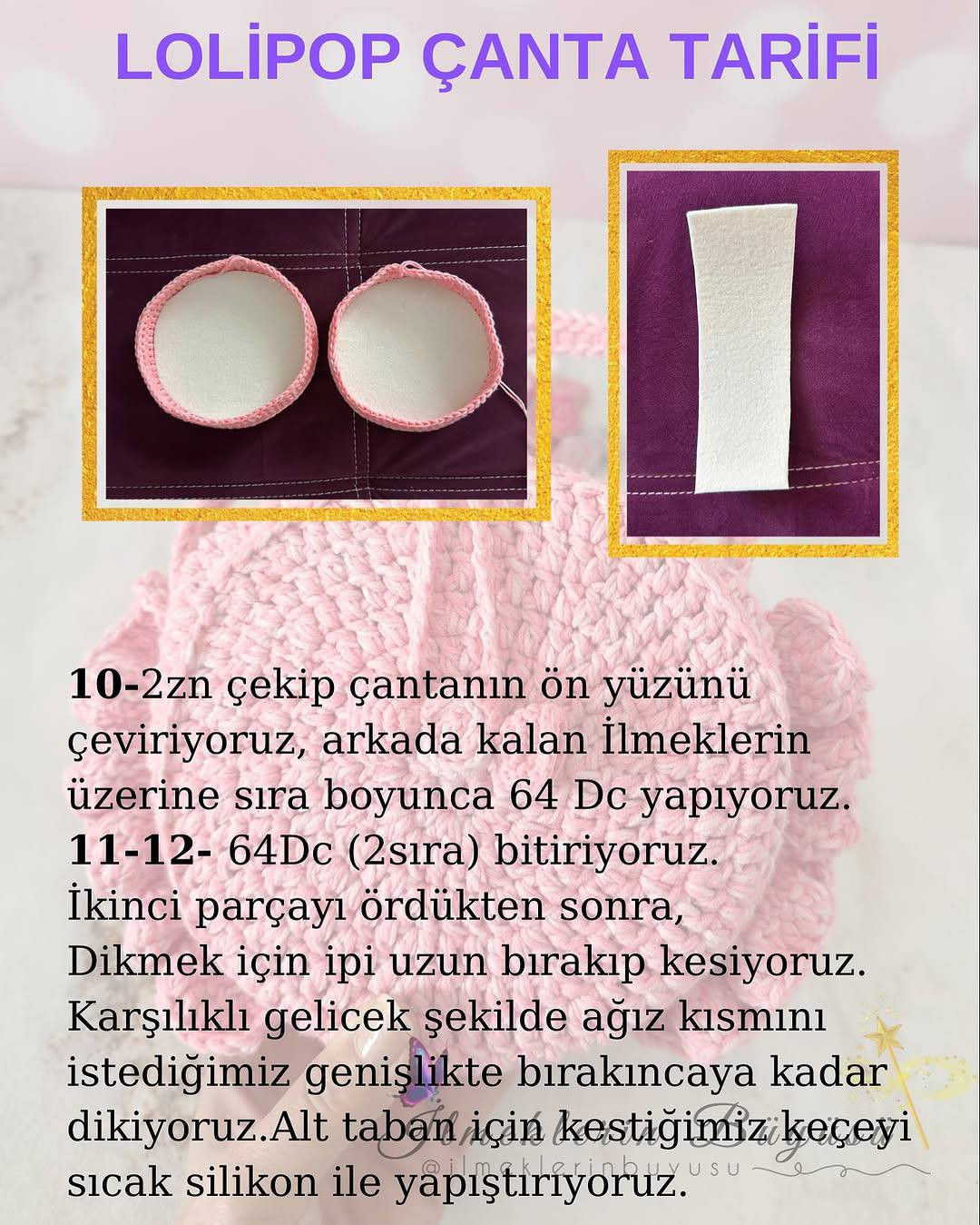 LOLLİPOP ÇANTA ÜCRETSİZ ÖRGÜ TARİFİ