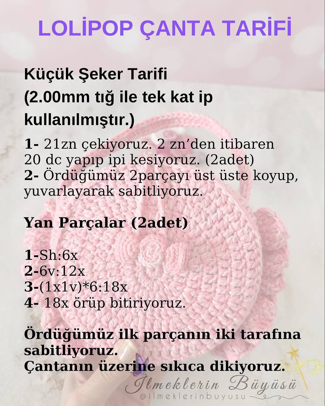 LOLLİPOP ÇANTA ÜCRETSİZ ÖRGÜ TARİFİ