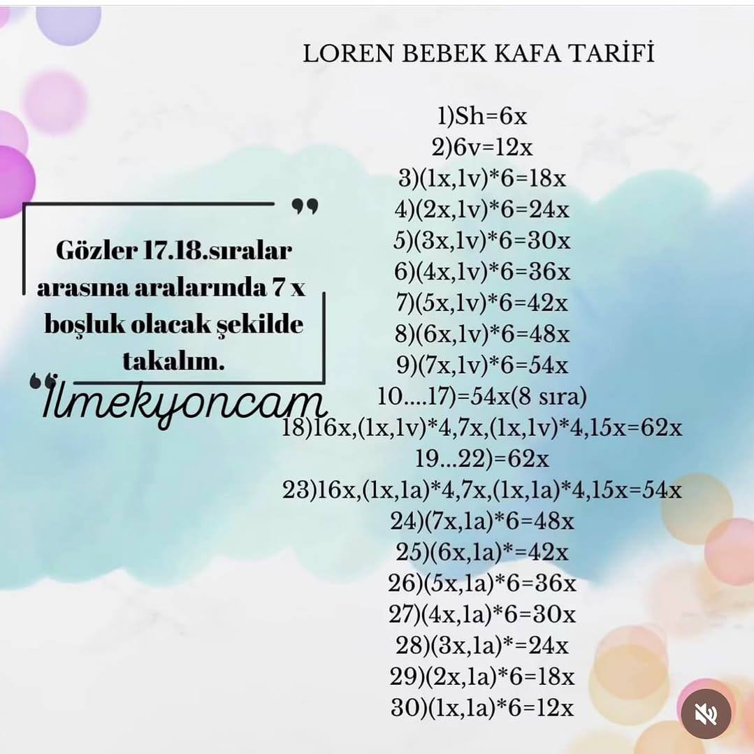 Loren Bebek Amigurumi Şeması Ücretsiz
