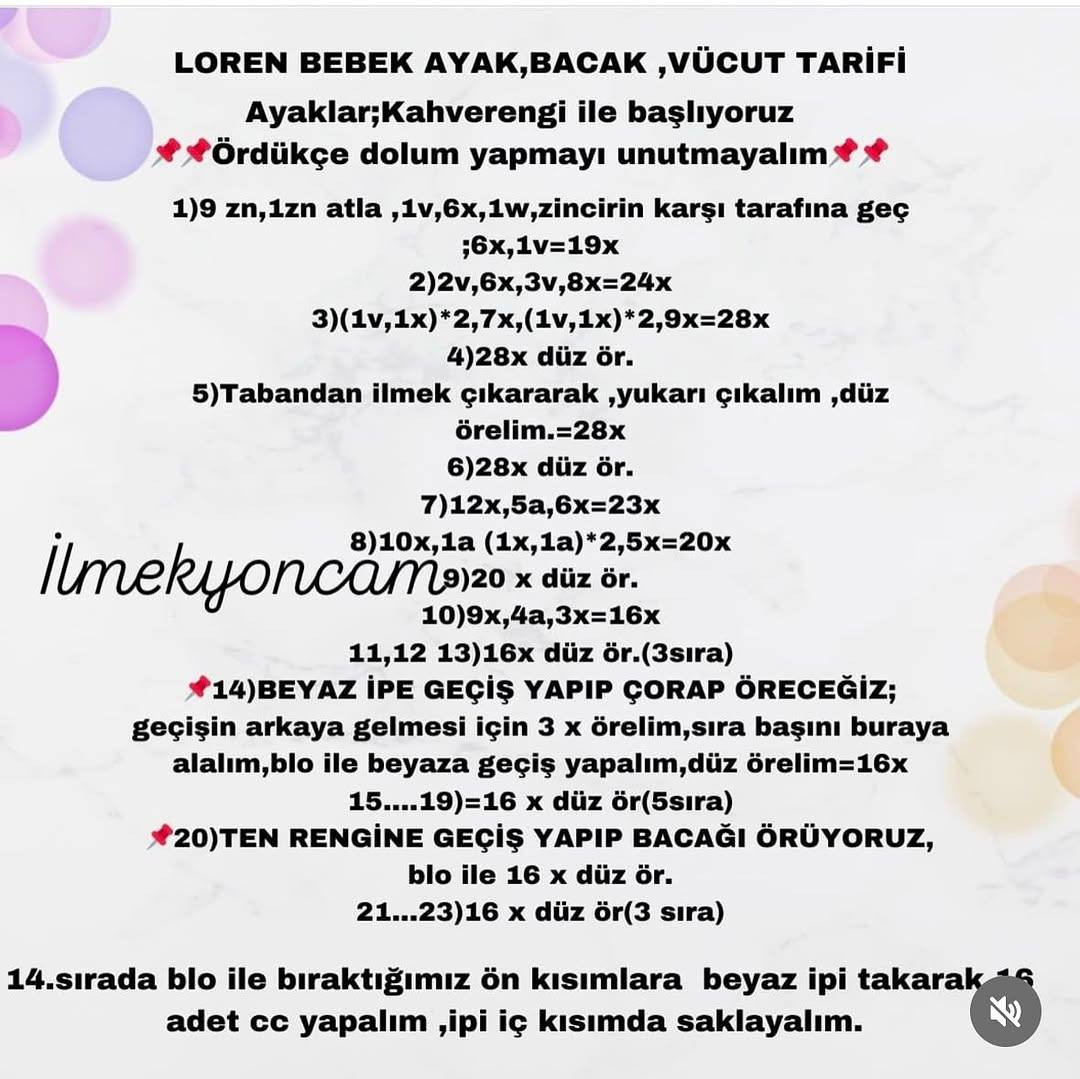 Loren Bebek Amigurumi Şeması Ücretsiz