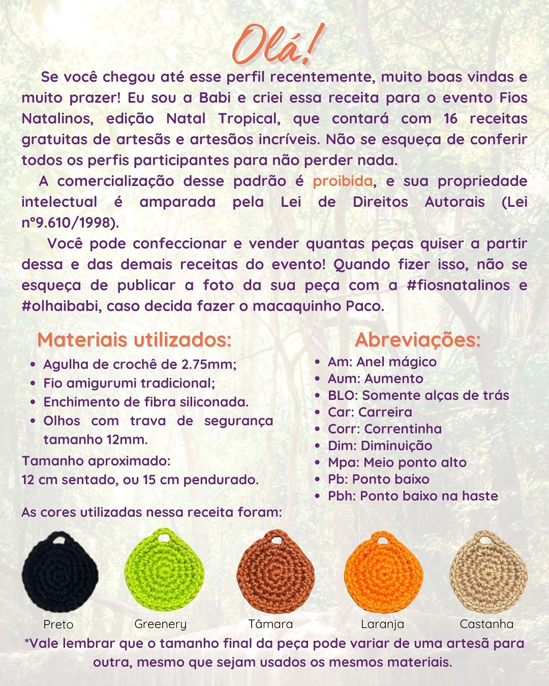 Macaquinho Paco: Gráfico de crochê grátis!