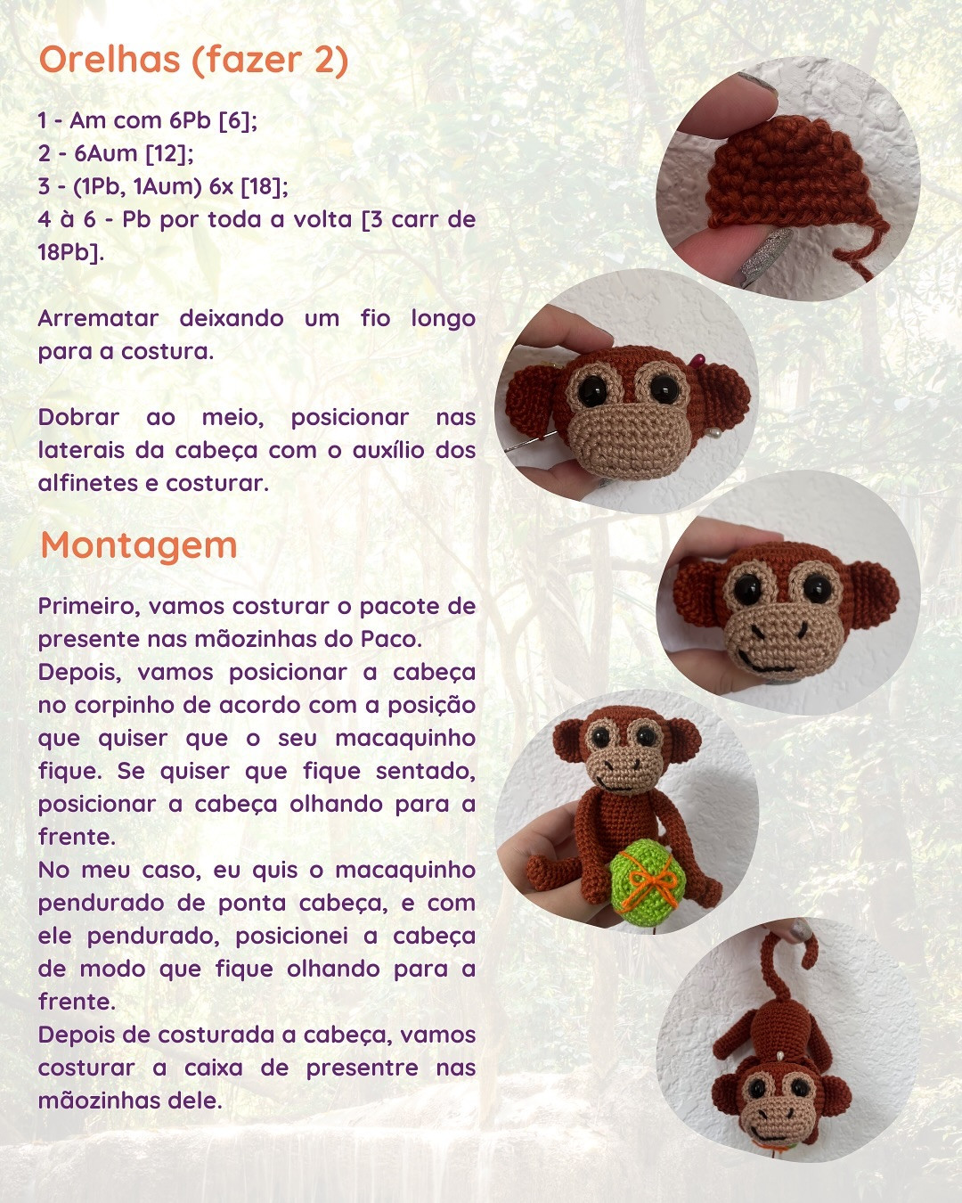 Macaquinho Paco: Gráfico de crochê grátis!