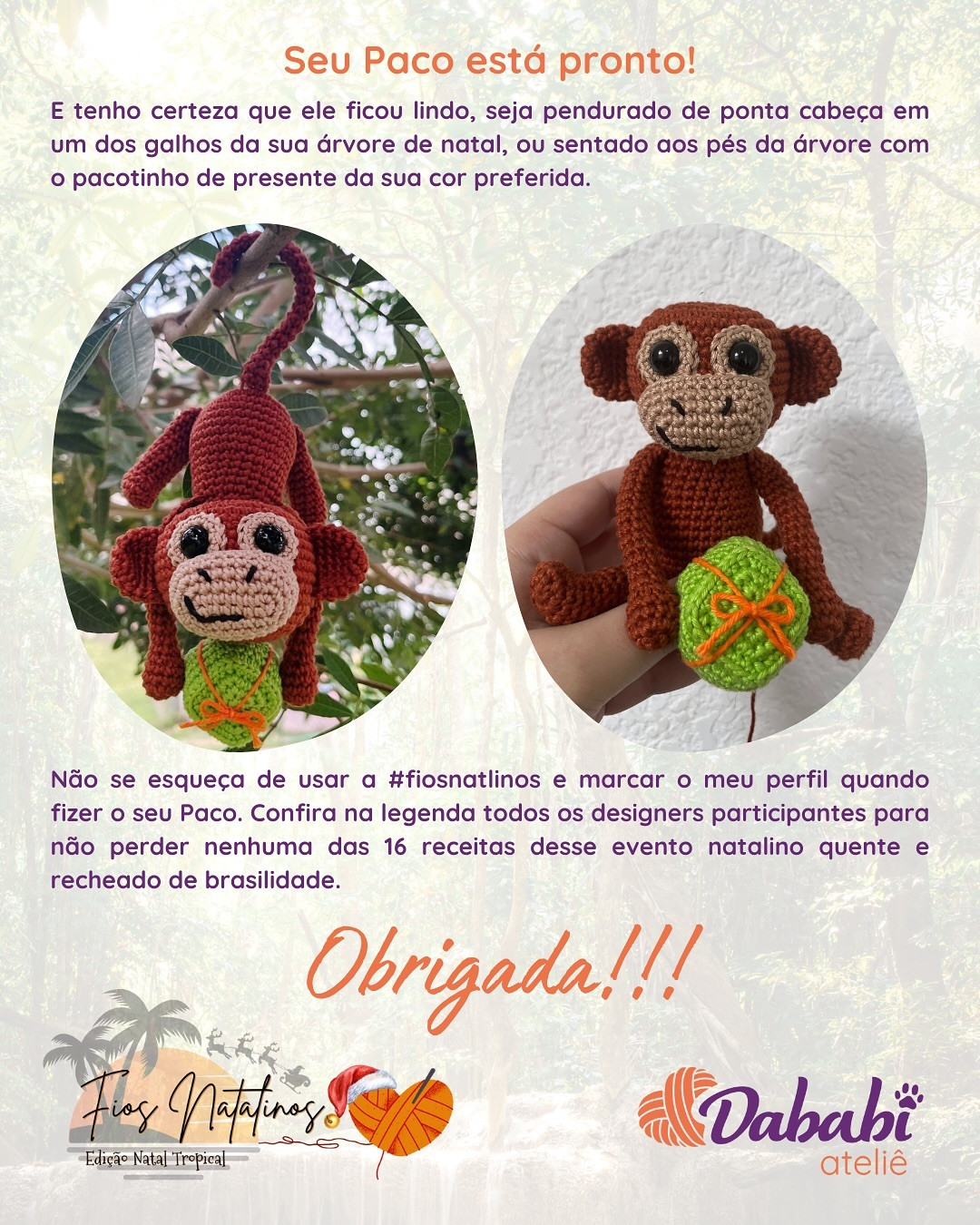 Macaquinho Paco: Gráfico de crochê grátis!