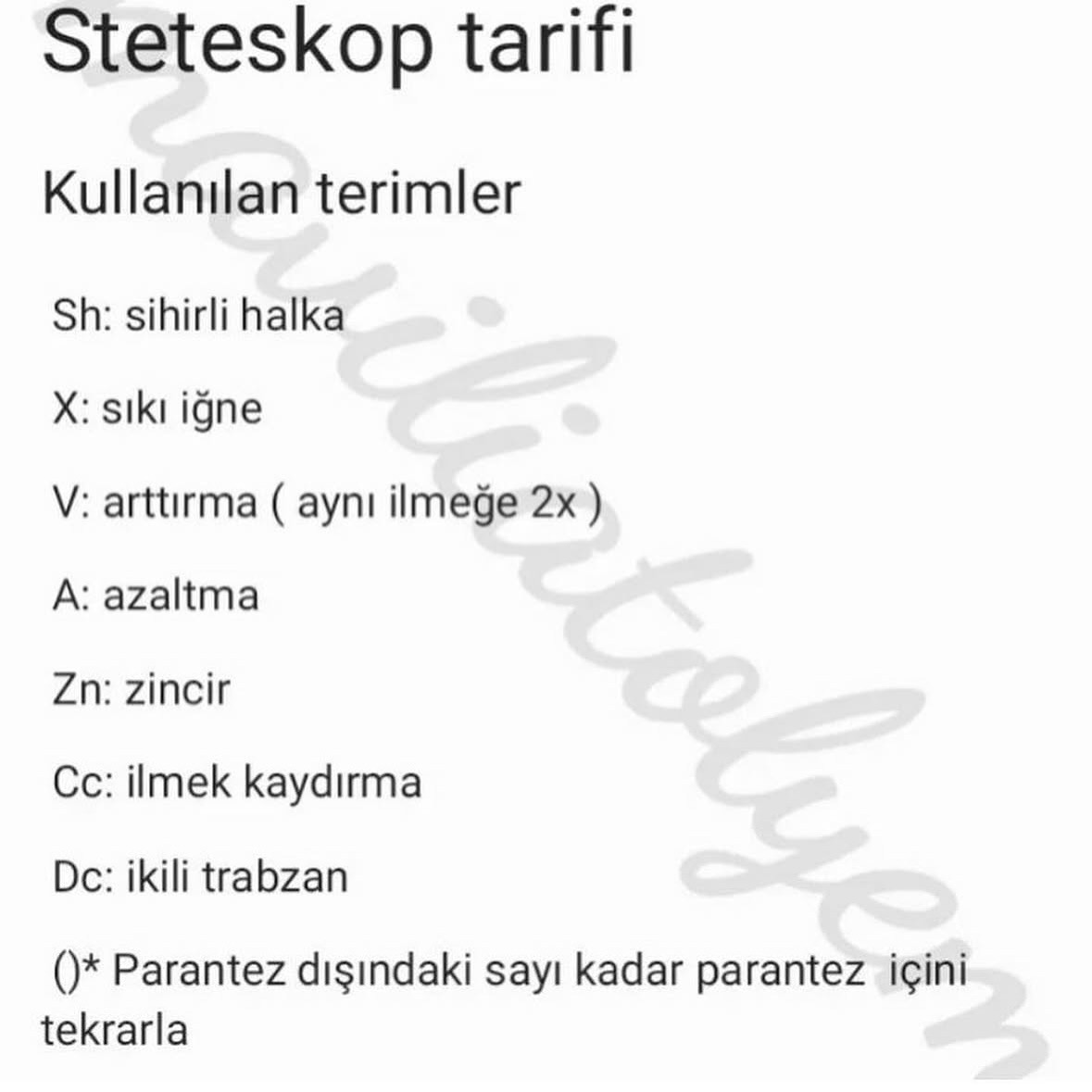 Mavi ve Pembe Tığ İşi Stetoskop ve Şurup Tarifi