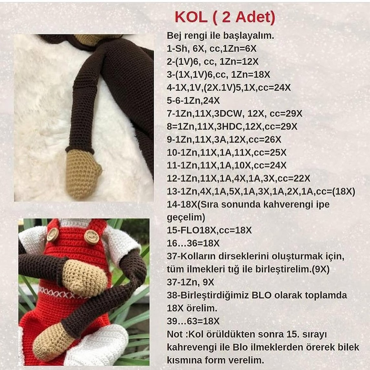 MAYMUN CHARLIE AMIGURUMI TARİFİ: 1.BÖLÜM