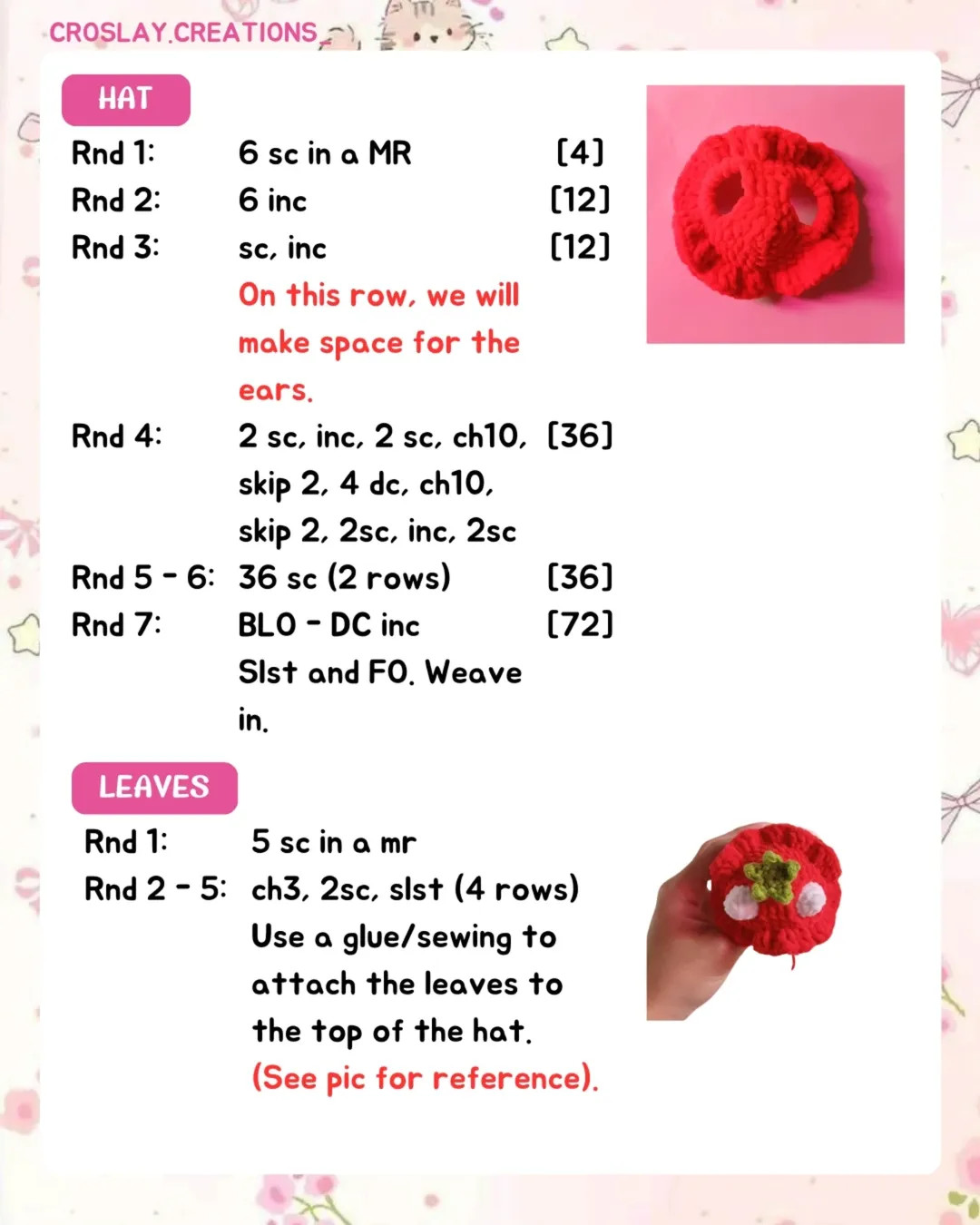 meowberry free pattern