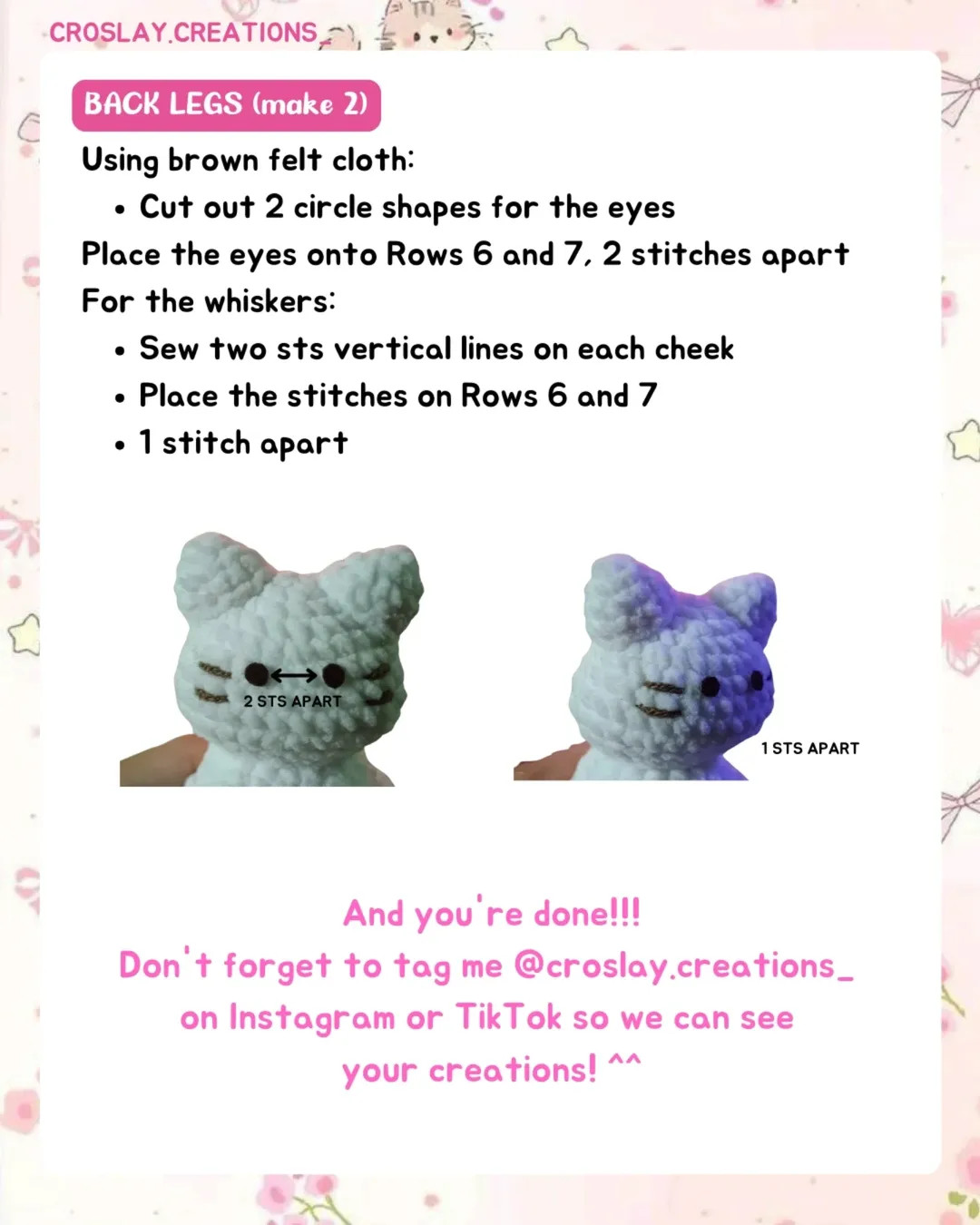 meowberry free pattern