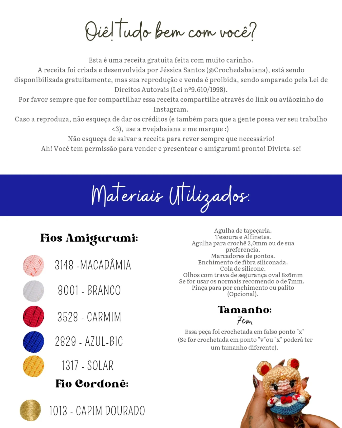 Mini Baby Moon: Grátis receita amigurumi em crochê