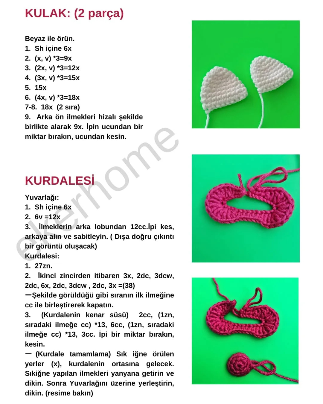 MİNİ ÇANTA VE HELLO KITTY ÖRNEK TARİFİ
