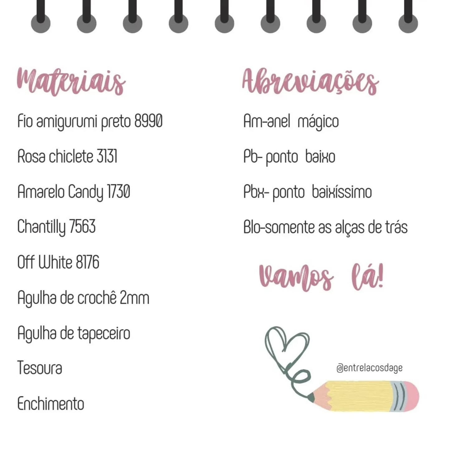 Mini Lápis de Crochê: Receita Grátis