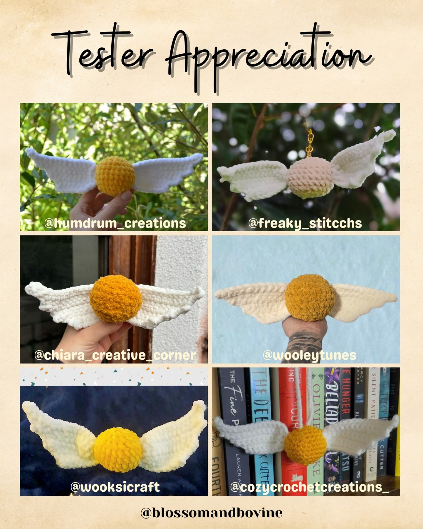 Mini Magical Golden Snitch Crochet Pattern
