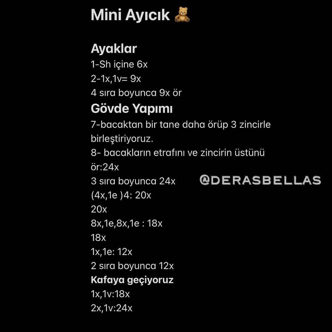 Minik Ayıcık Amigurumi Tarifi: Ücretsiz Şema