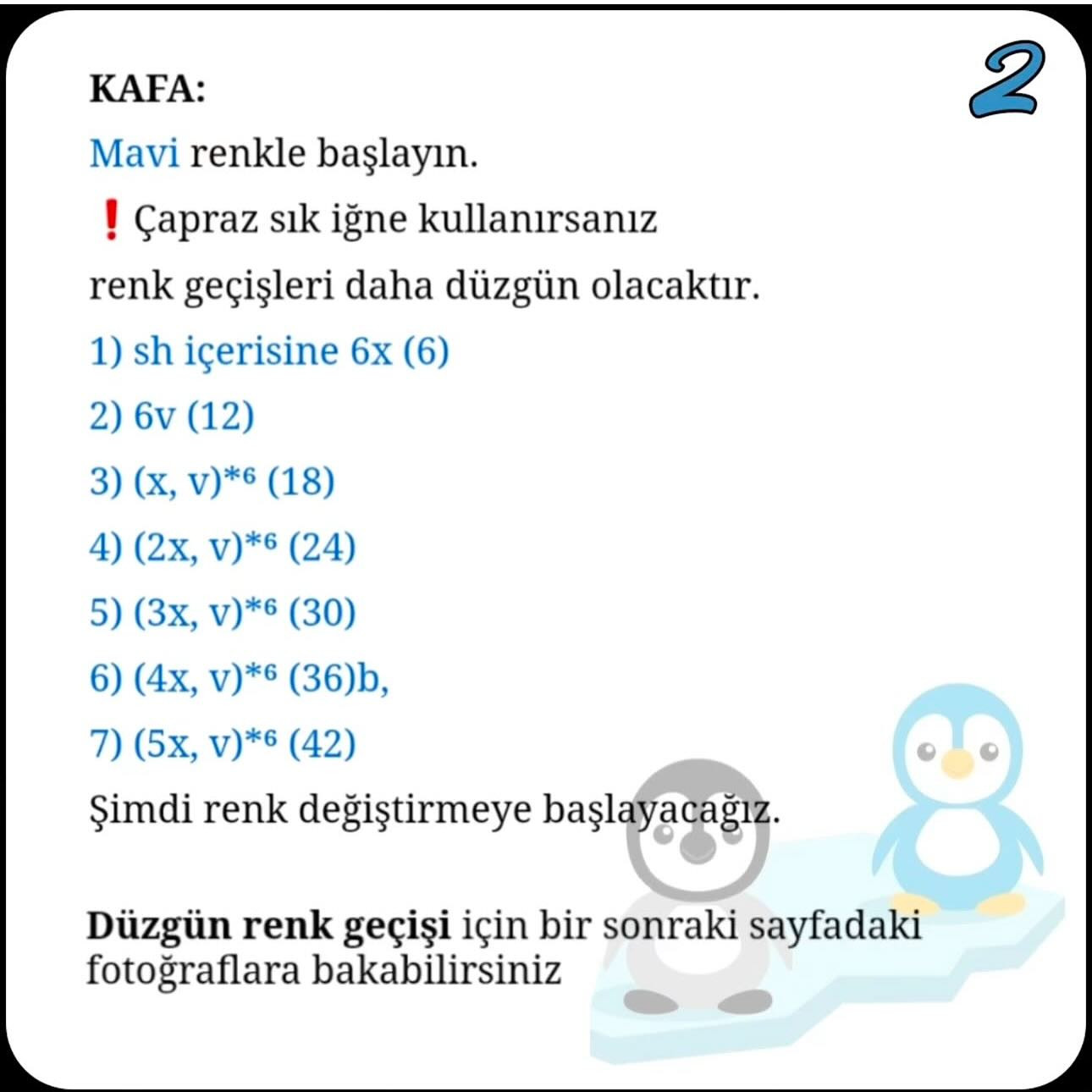 MİNİK PENGUEN AMİGURUMİ TARİFİ