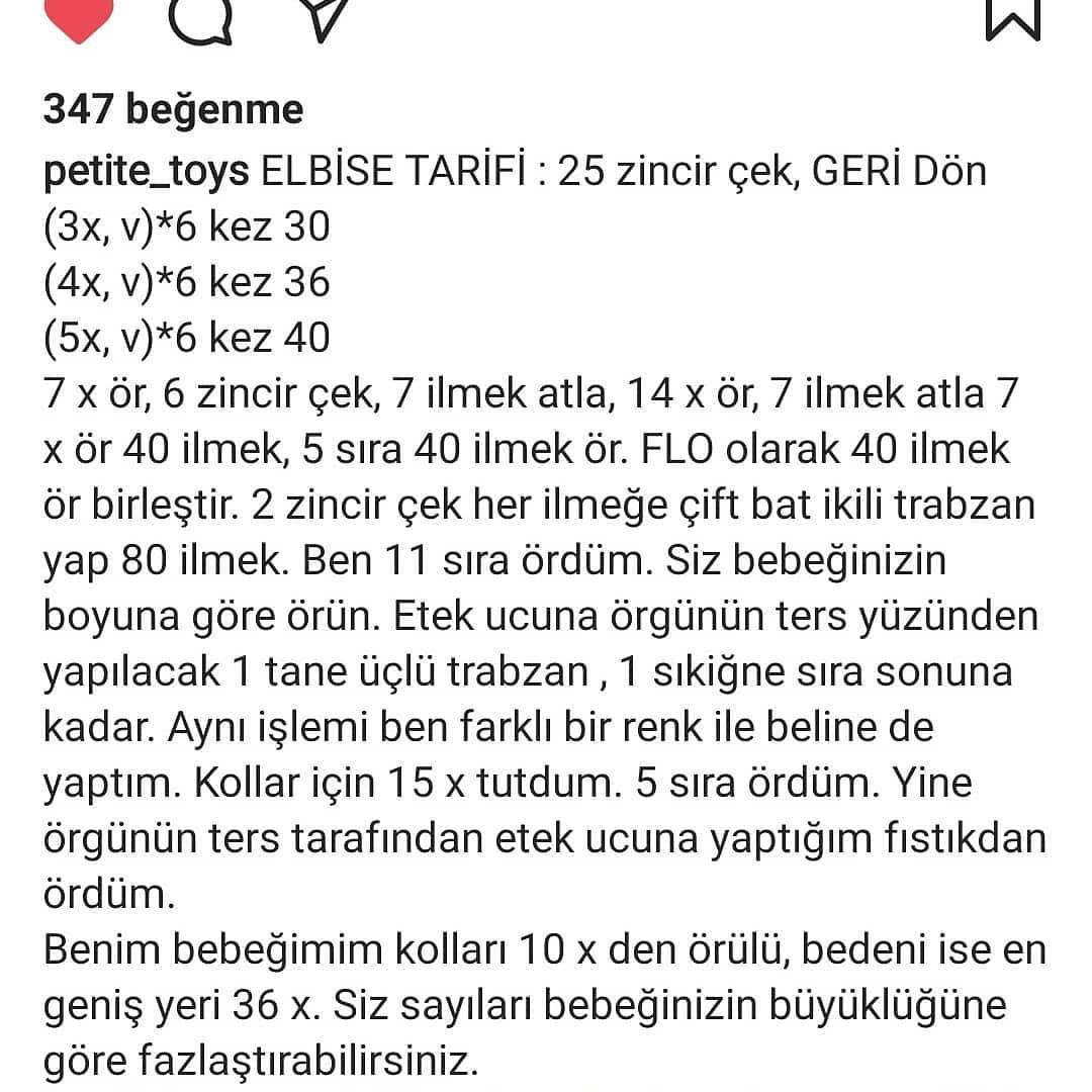 Minnie Mouse Motifli Bebek Elbisesi Şeması