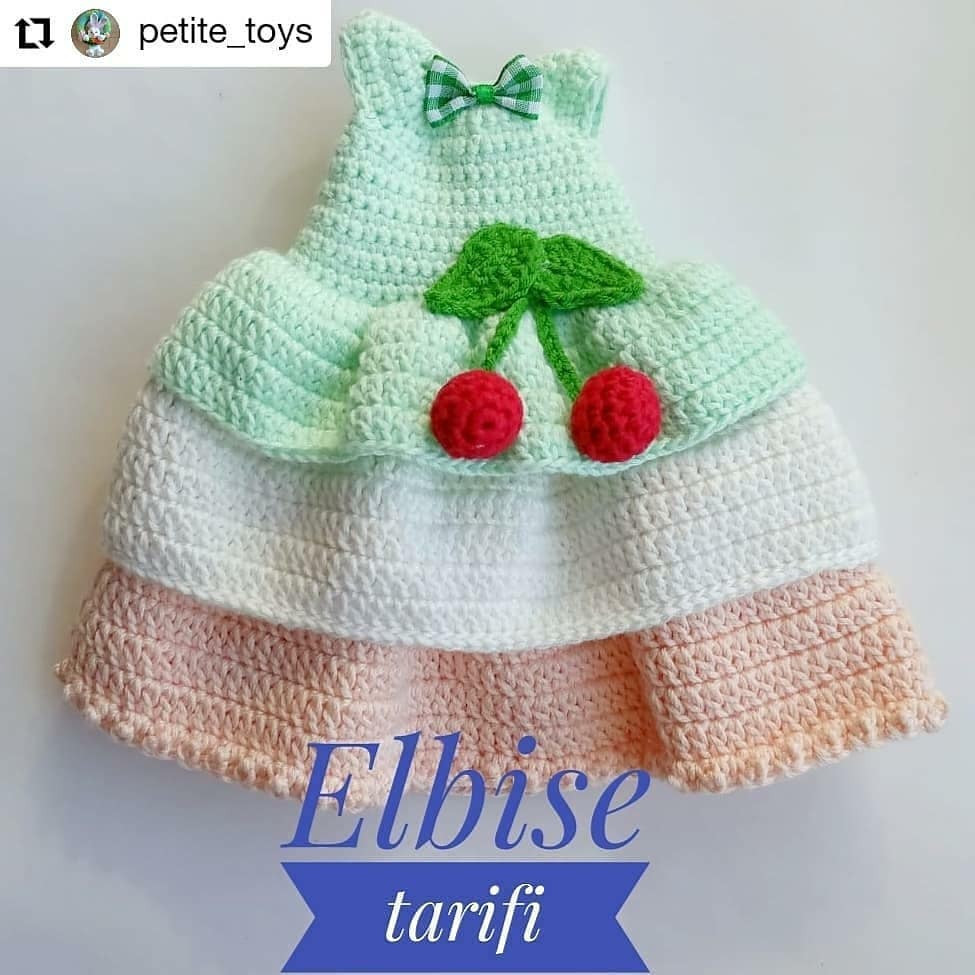 Minnie Mouse Motifli Bebek Elbisesi Şeması