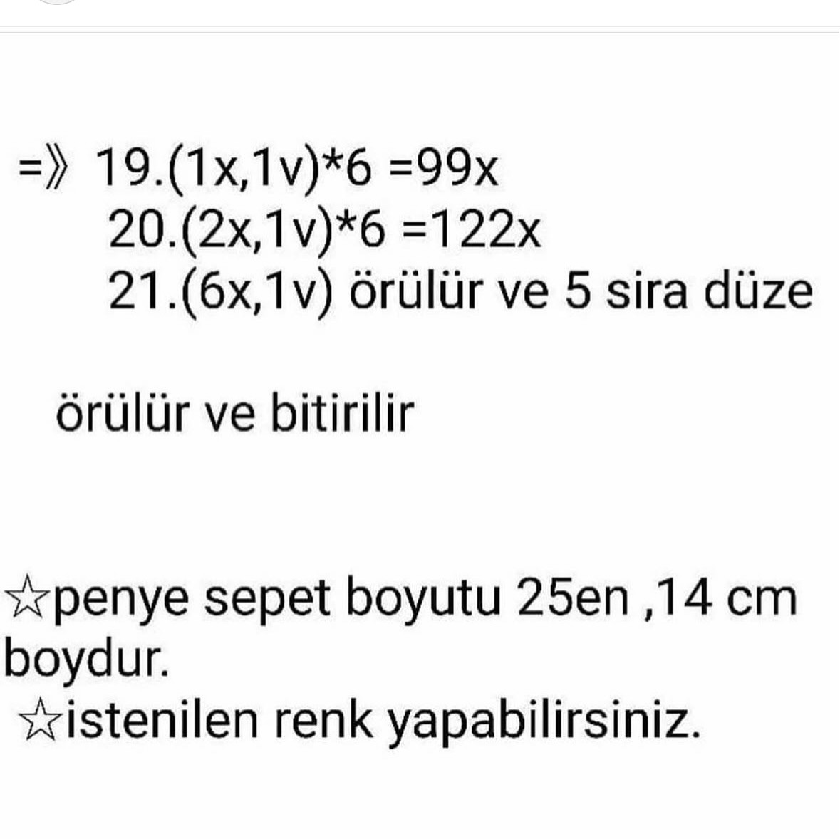 Naz Bebek Sepeti Tığ İşi Şeması