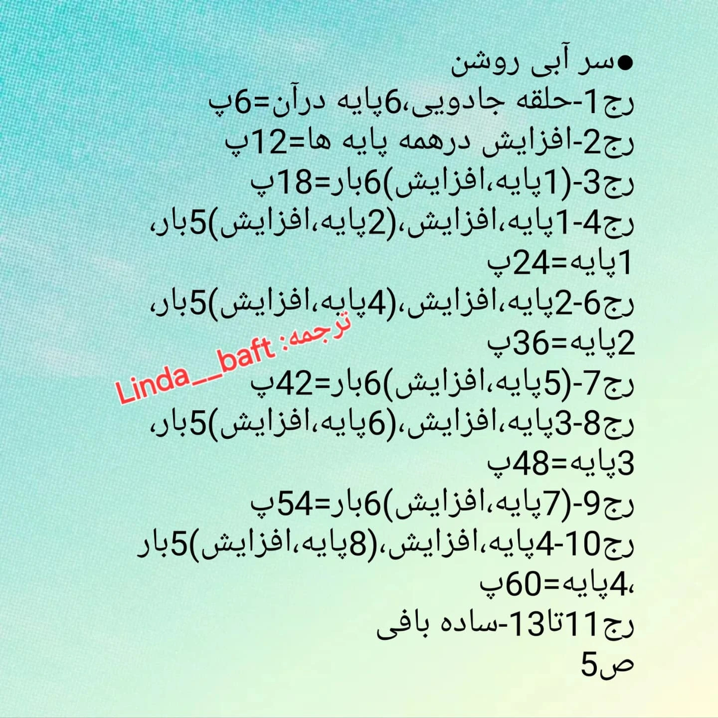 نمودار بافت عروسک انوی