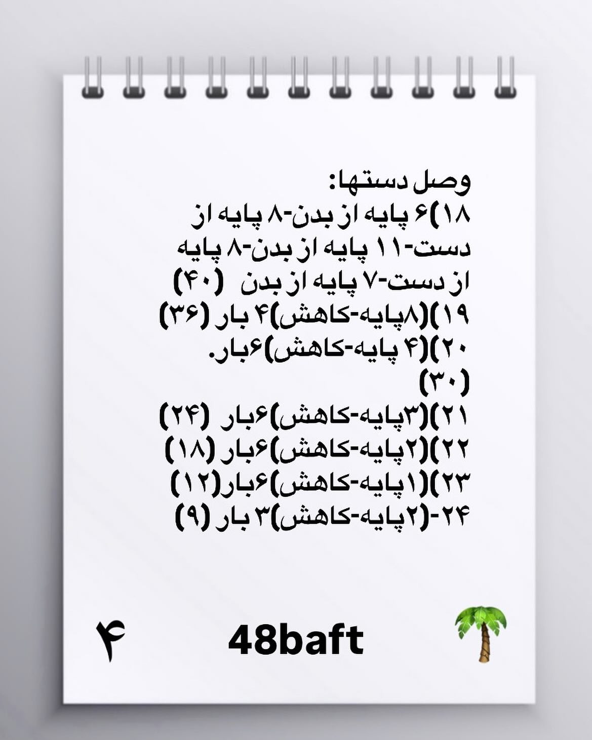 نمودار بافتنی عروسک تنیس باز