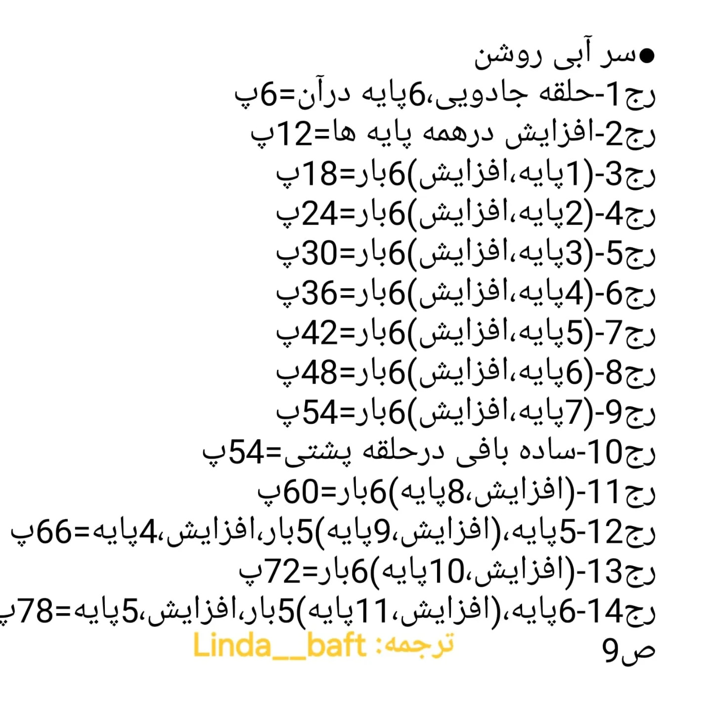 نمودار بافتنی رایگان شخصیت غمگین