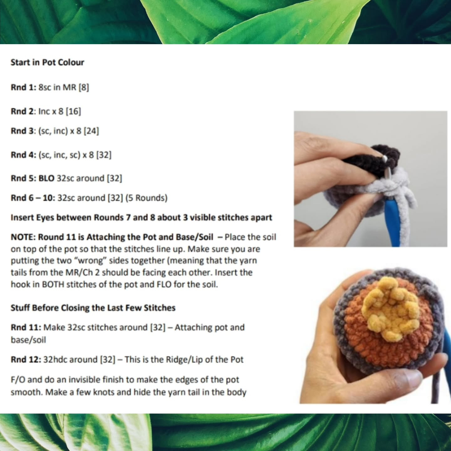 No-Sew Crochet Dahlia in a Pot: Free Pattern