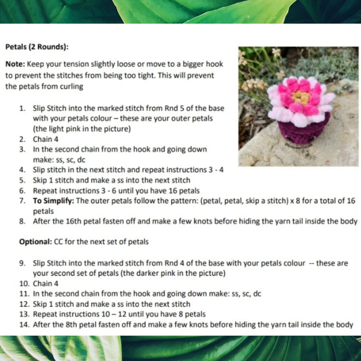 No-Sew Crochet Dahlia in a Pot: Free Pattern