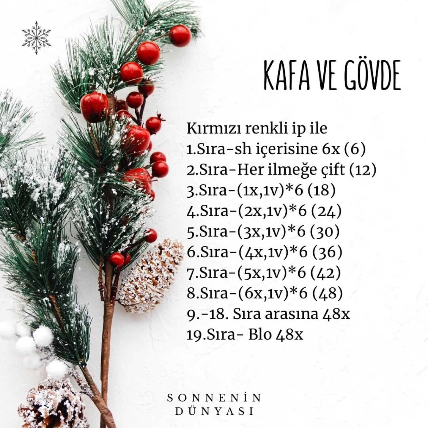 Noel Baba Amigurumi Şeması Ücretsiz