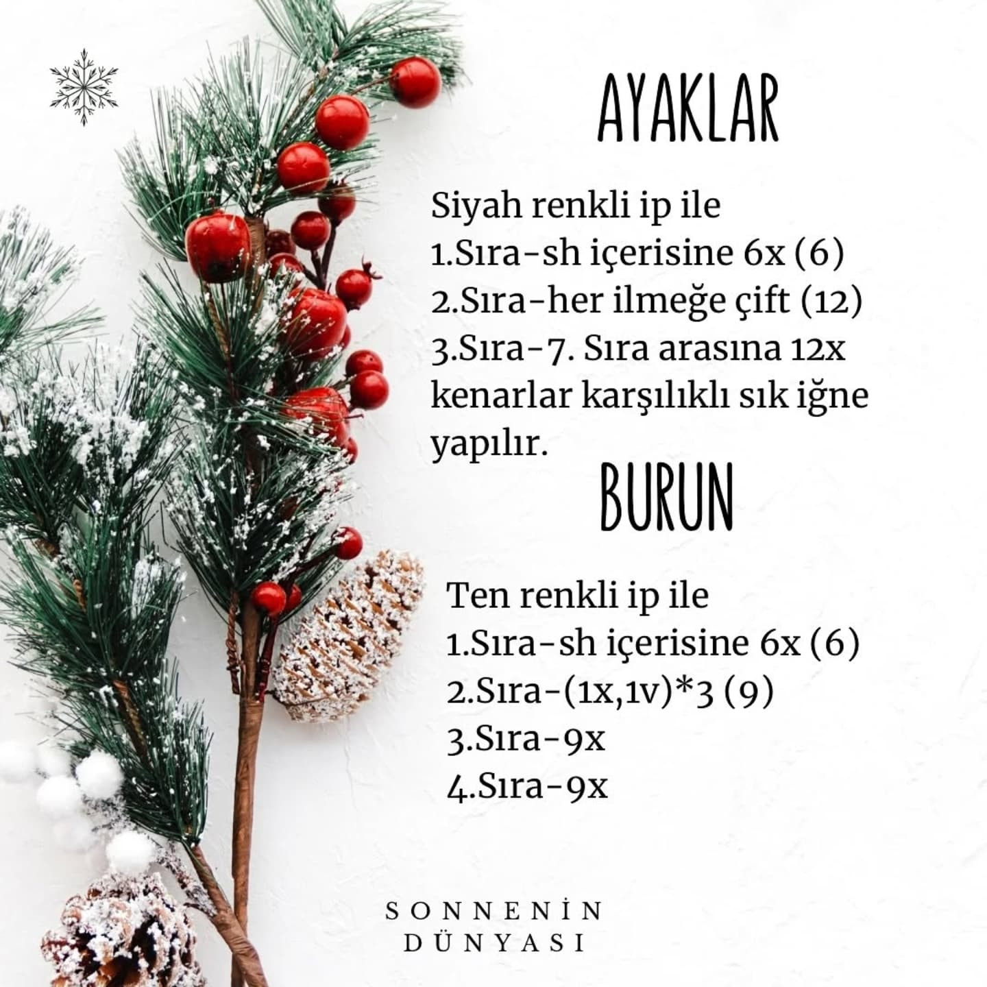 Noel Baba Amigurumi Şeması Ücretsiz