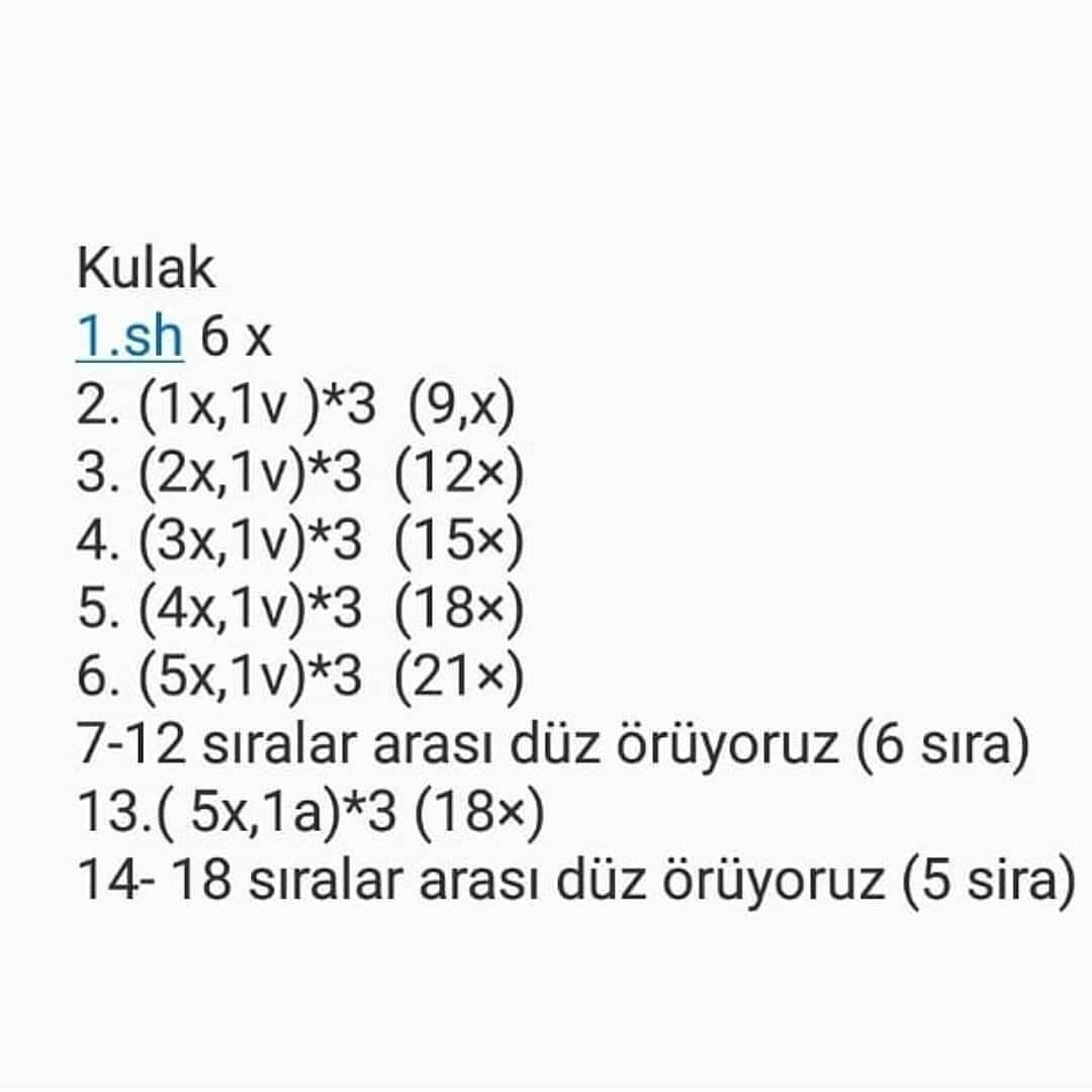 Nuravın Örgü Bahçesi: Sevimli Tavşan Kız Örgü Şeması