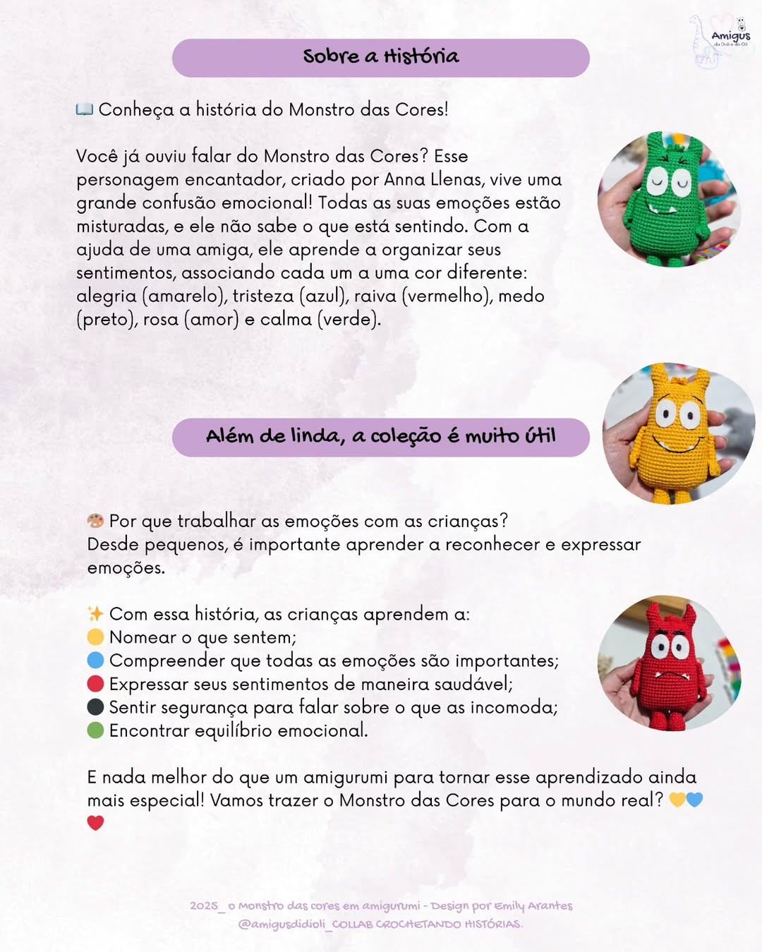 O Monstro das Cores: Gráfico de Amigurumi Grátis