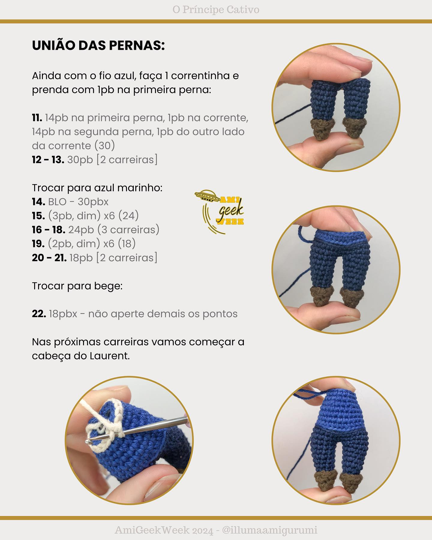O Príncipe Cativo: Gráfico de Amigurumi Grátis de Damen e Laurent