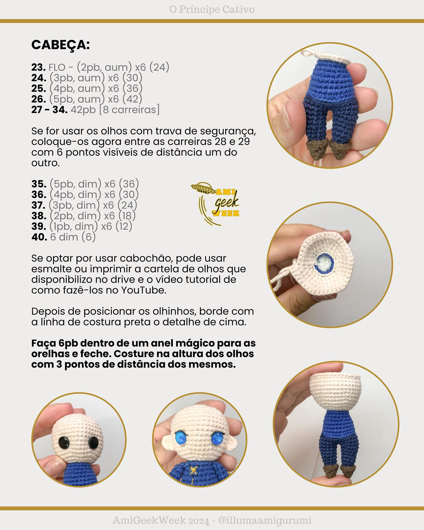 O Príncipe Cativo: Gráfico de Amigurumi Grátis de Damen e Laurent