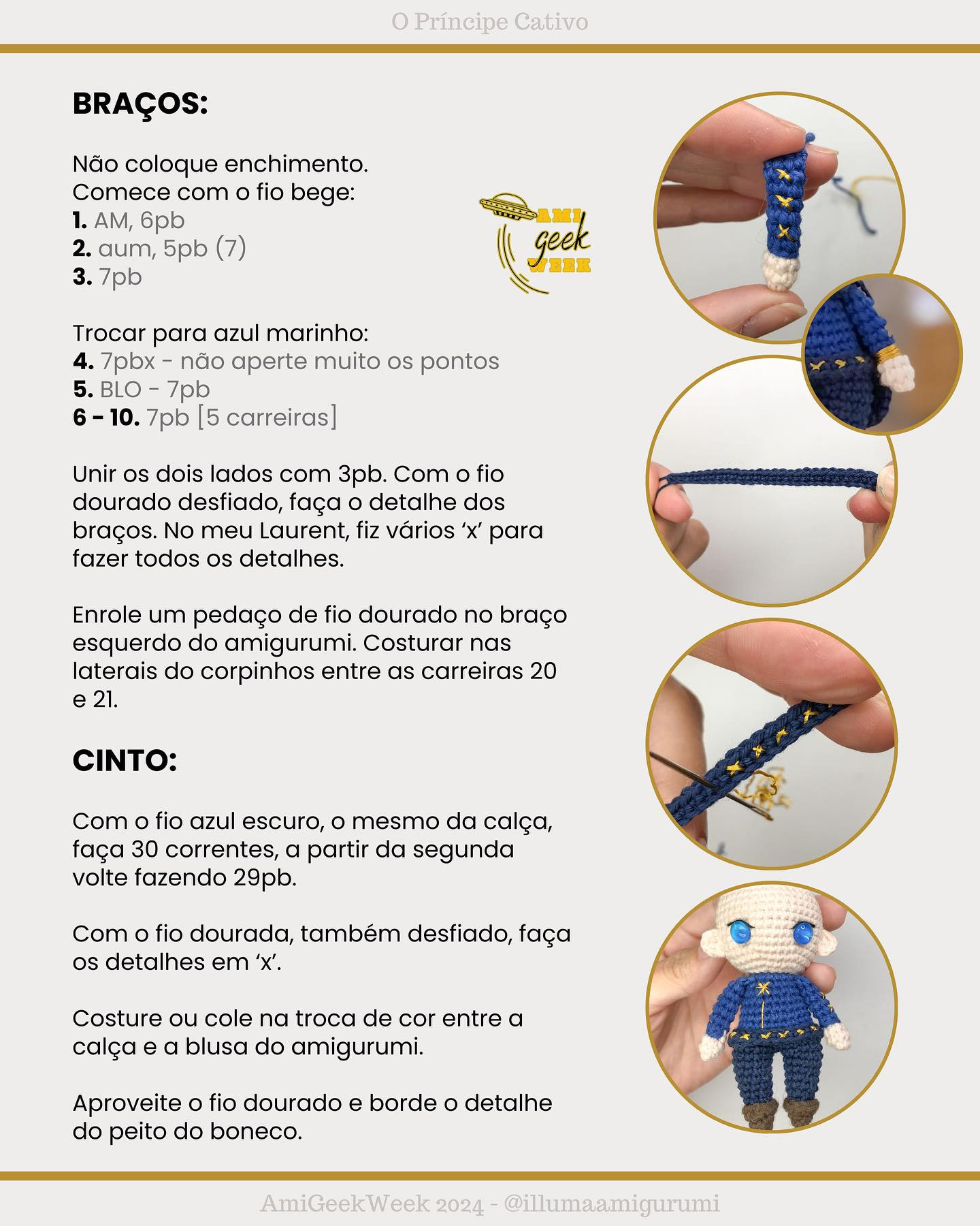 O Príncipe Cativo: Gráfico de Amigurumi Grátis de Damen e Laurent