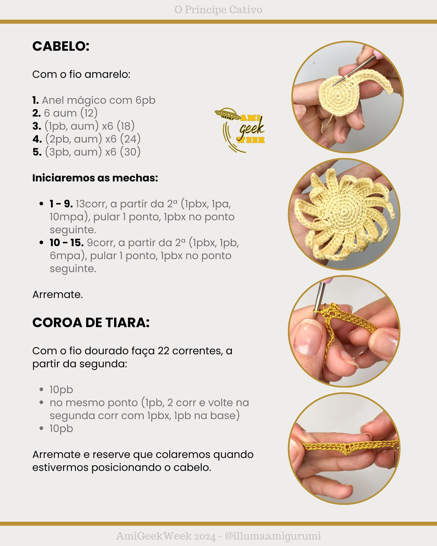 O Príncipe Cativo: Gráfico de Amigurumi Grátis de Damen e Laurent