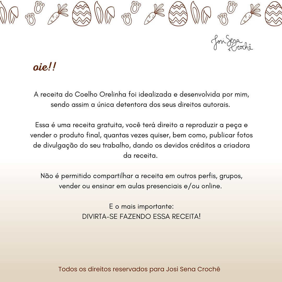 Orelhinha: Gráfico de Crochê de Coelho Amigurumi Grátis