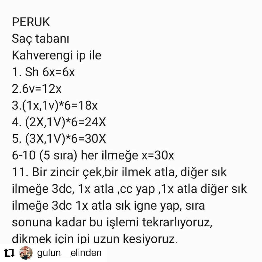 Örgü Bebek Anahtarlık Şeması