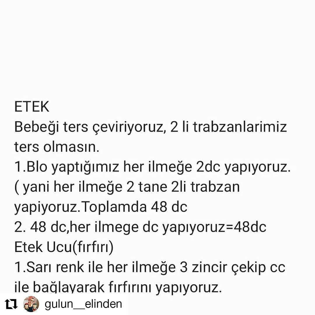 Örgü Bebek Anahtarlık Şeması