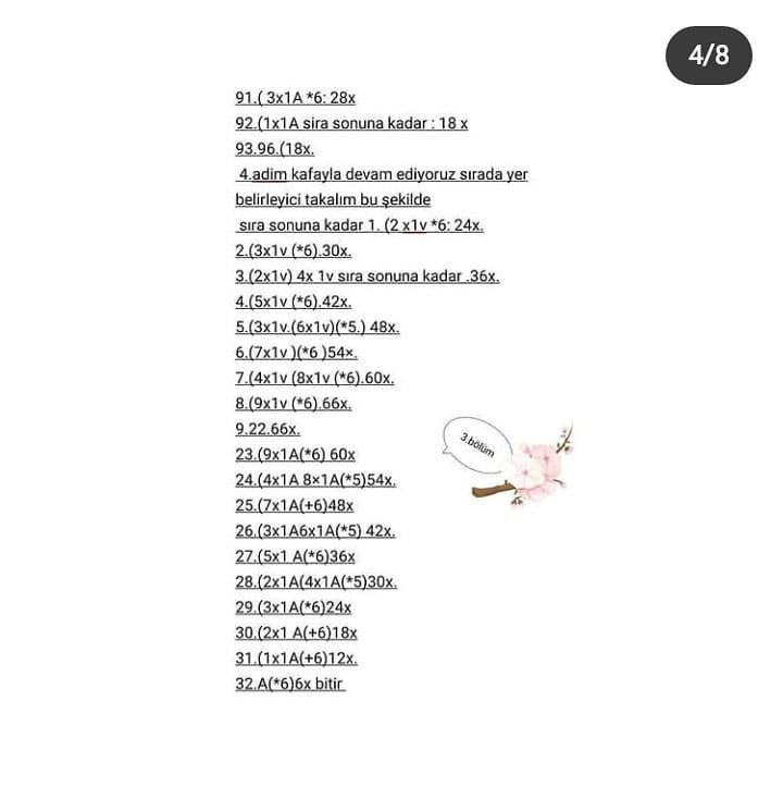 Örgü Bebek Şeması: Mor Elbiseli Minik Prenses