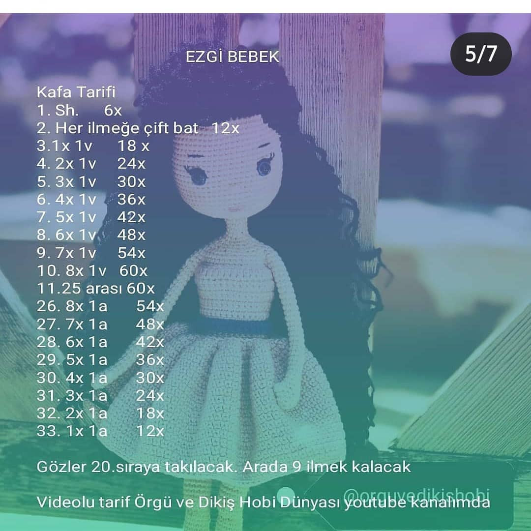 Örgü Bebek Şeması: Sevimli Kız Bebeğin Tığ İşi Örnekleri