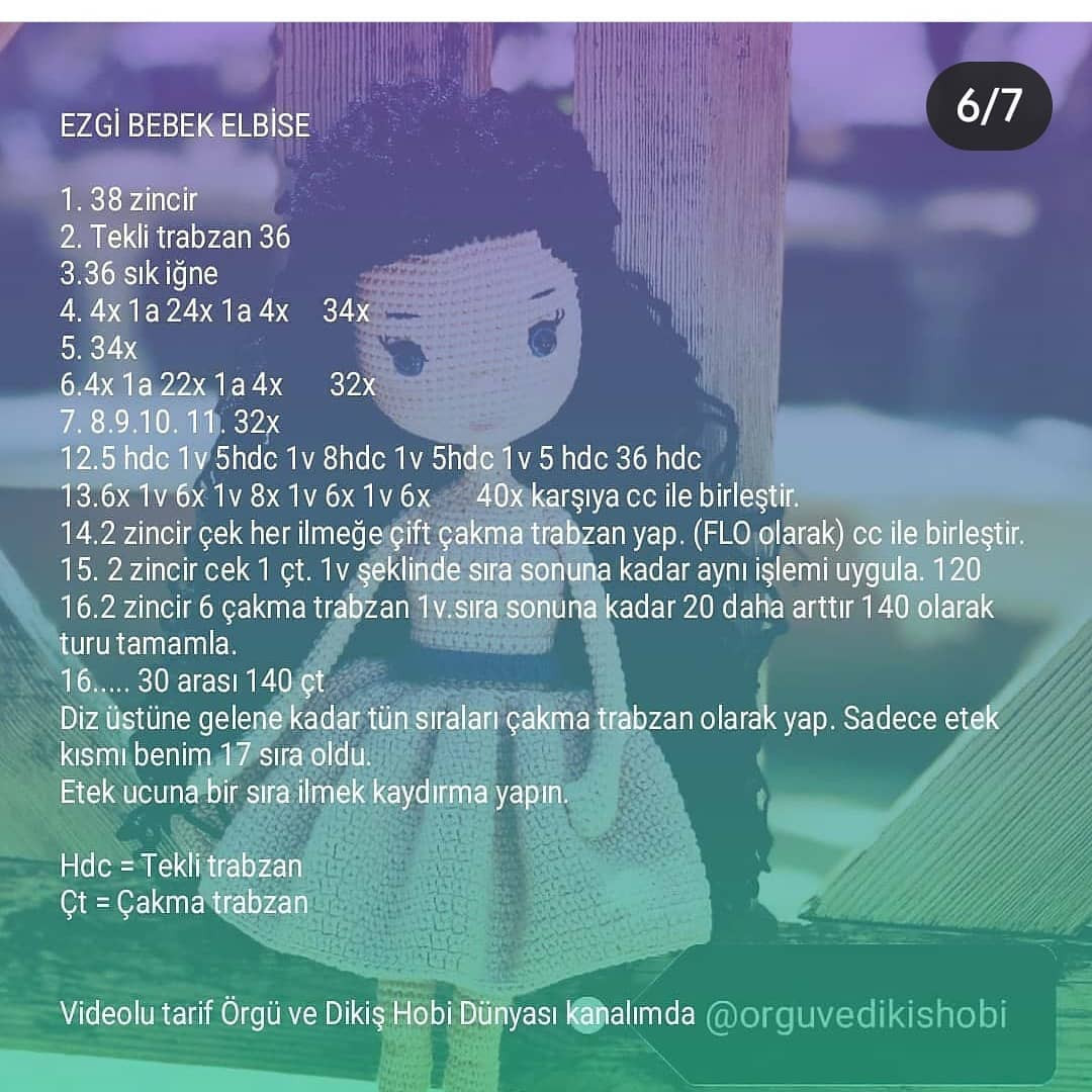 Örgü Bebek Şeması: Sevimli Kız Bebeğin Tığ İşi Örnekleri