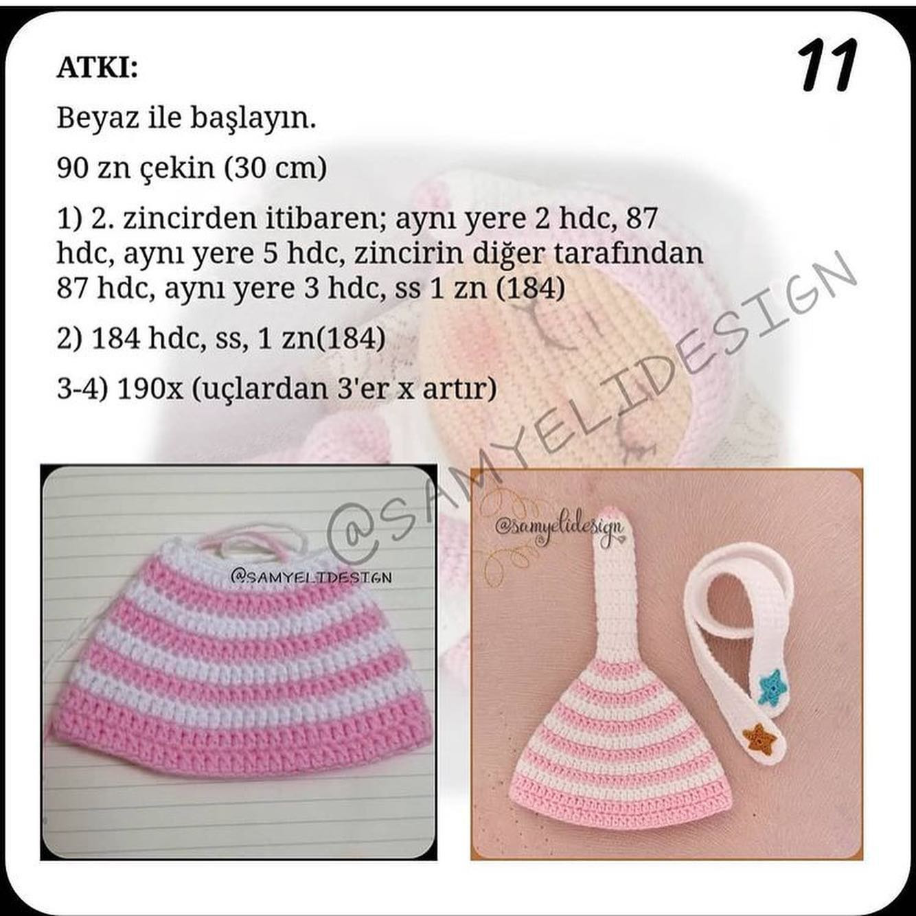 Örgü Bebek Şeması: Uykucu Kız