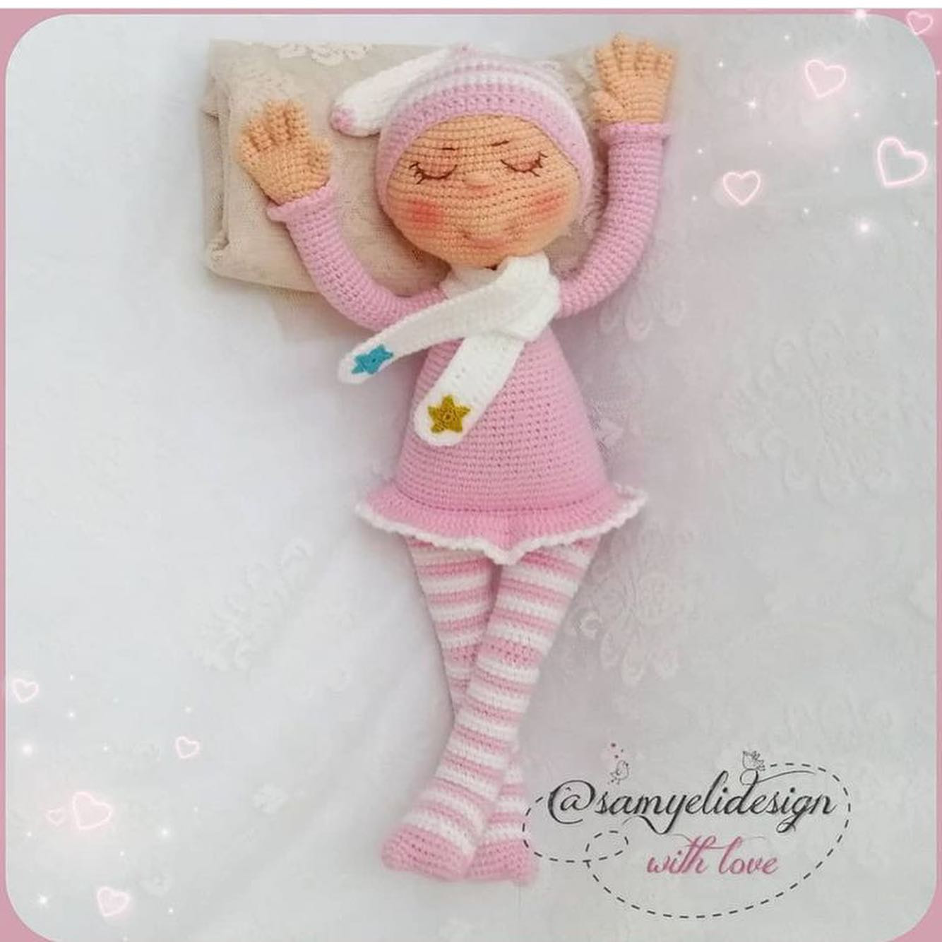Örgü Bebek Şeması: Uykucu Kız