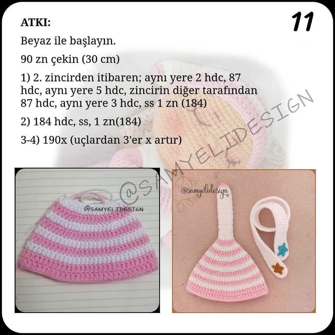 Örgü Bebek Şeması: Uykucu Kız