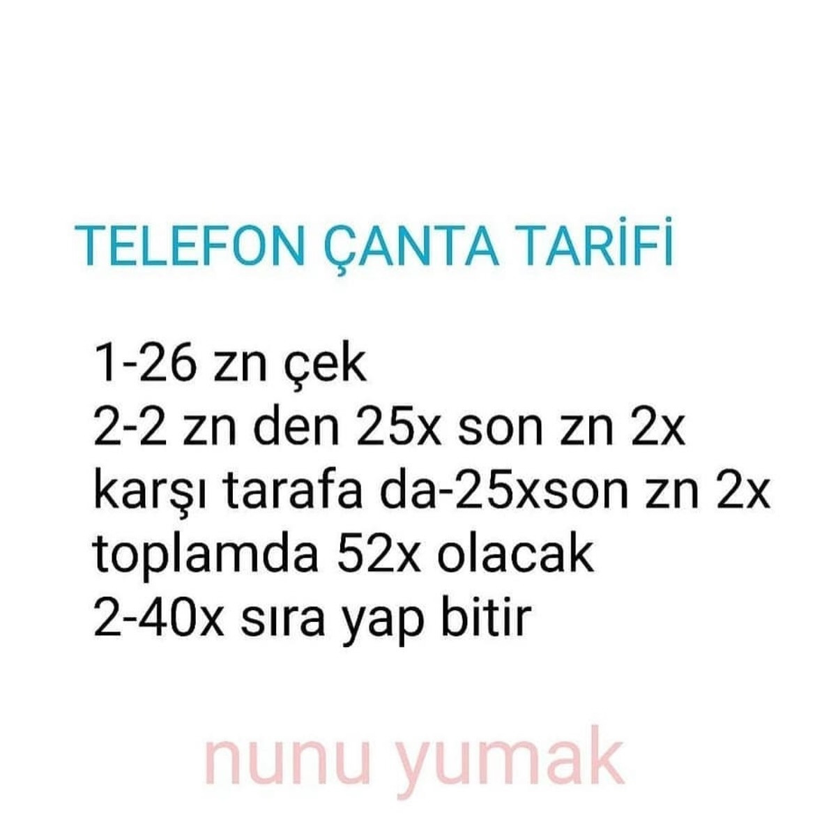 Örgü Telefon Çanta Kılıfı Tarifi