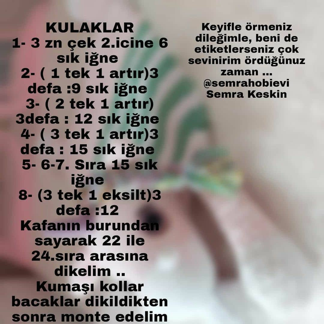 Örgü Unicorn Oyun Halısı Tarifi