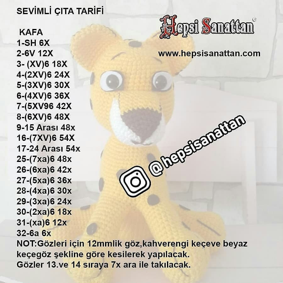 Örme Çita Bebek Şeması